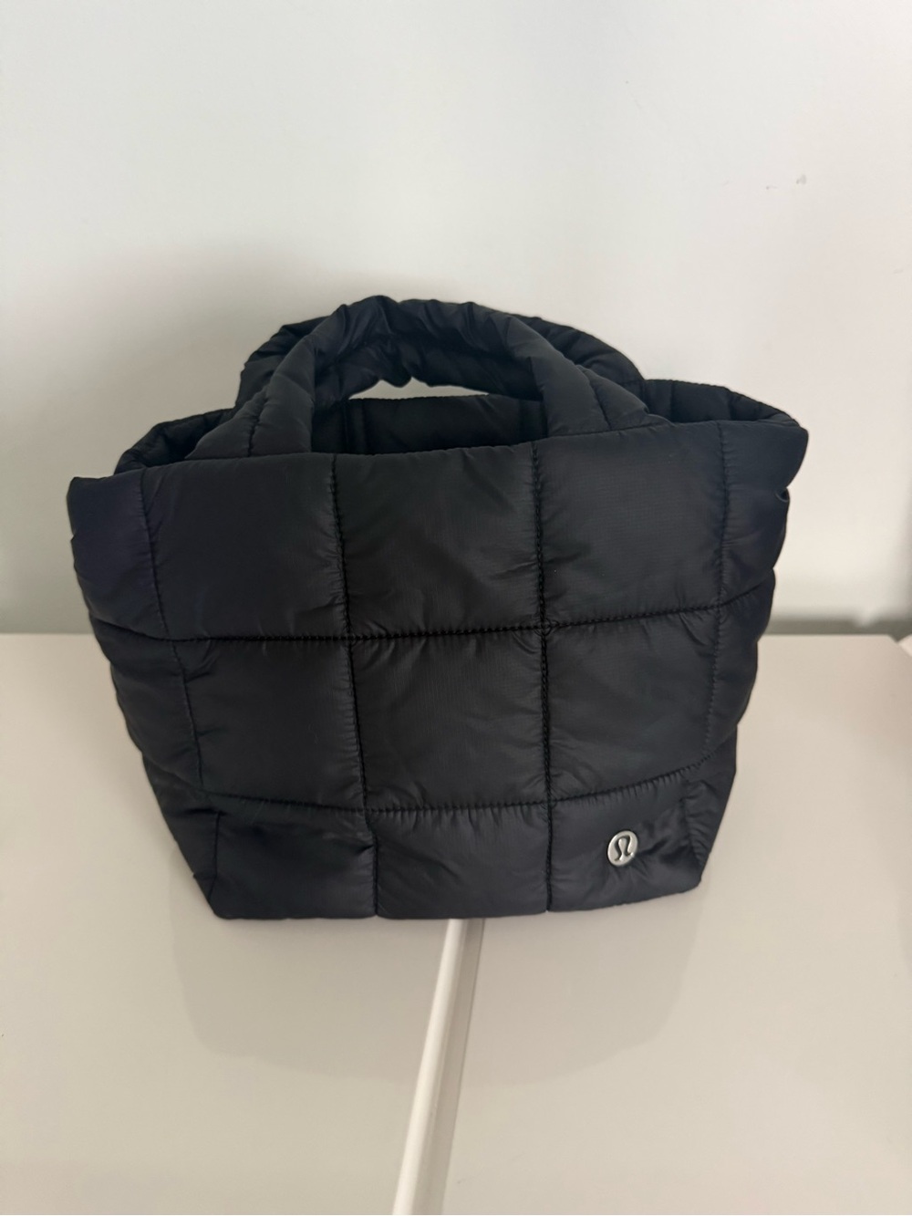 lululemon athletica Black Quilted Puffy Tote